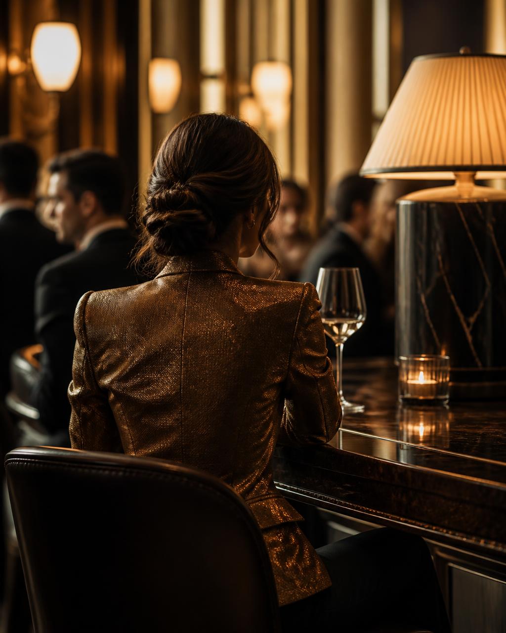 Gast observeert een exclusief restaurant